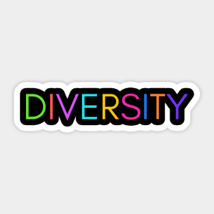 Diversity Tee Shirt Bright, Dark or Light Sticker